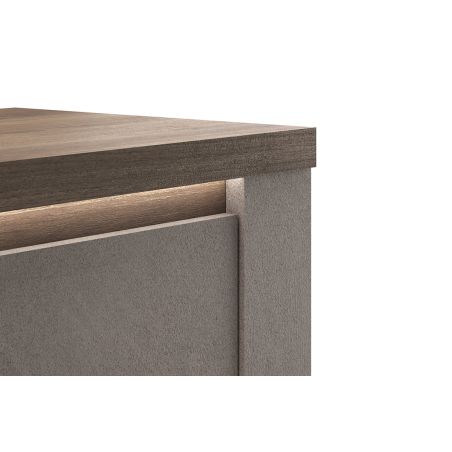 Meuble TV 156 cm CRONOS BRONZE MERCURE avec LED inclus