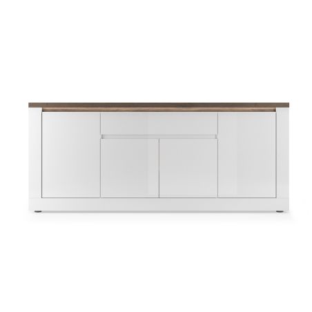 Buffet 4 portes et 1 tiroir CRONOS BLANC MERCURE avec LED inclus