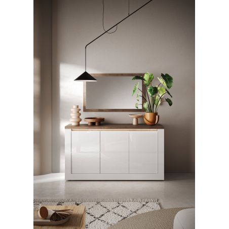 Buffet 3 portes CRONOS BLANC MERCURE avec LED inclus