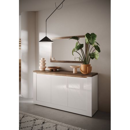 Buffet 3 portes CRONOS BLANC MERCURE avec LED inclus