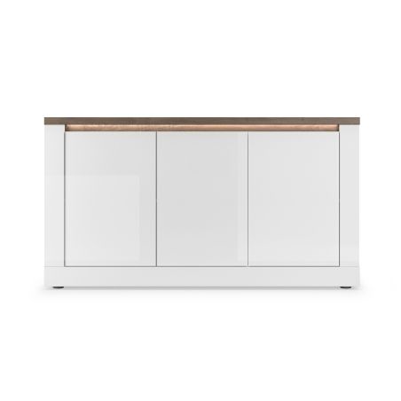 Buffet 3 portes CRONOS BLANC MERCURE avec LED inclus