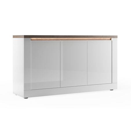 Buffet 3 portes CRONOS BLANC MERCURE avec LED inclus