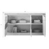 Buffet 3 portes CRONOS BLANC MERCURE avec LED inclus
