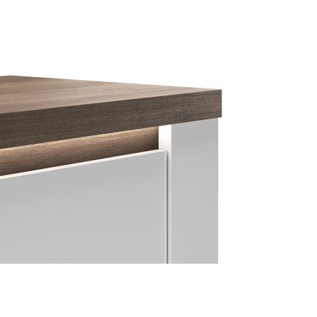 Buffet 3 portes CRONOS BLANC MERCURE avec LED inclus