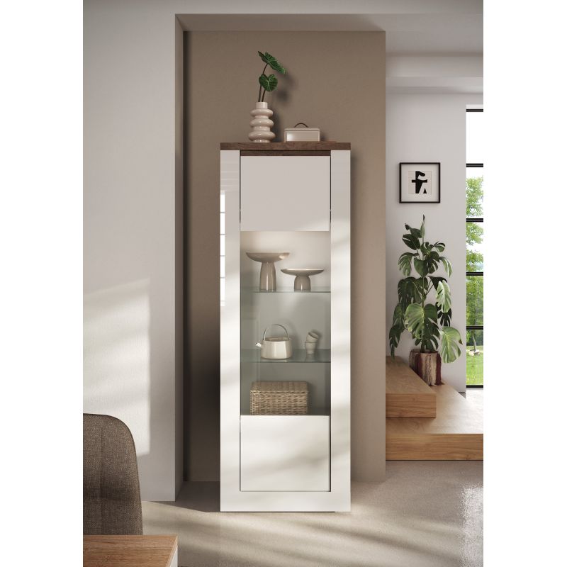 Vitrine 1 porte CRONOS BLANC MERCURE