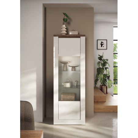 Vitrine 1 porte CRONOS BLANC MERCURE
