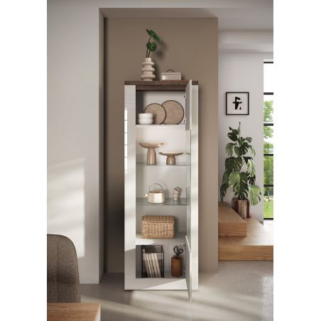 Vitrine 1 porte CRONOS BLANC MERCURE