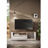 Meuble TV 156 cm CRONOS BLANC MERCURE avec LED inclus