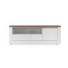 Meuble TV 156 cm CRONOS BLANC MERCURE avec LED inclus