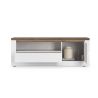 Meuble TV 156 cm CRONOS BLANC MERCURE avec LED inclus