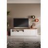 Meuble TV 210 cm CRONOS BLANC MERCURE avec LED inclus