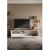 Meuble TV 210 cm CRONOS BLANC MERCURE avec LED inclus
