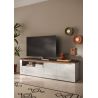 Meuble TV 210 cm CRONOS BLANC MERCURE avec LED inclus