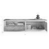 Meuble TV 210 cm CRONOS BLANC MERCURE avec LED inclus