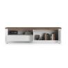 Meuble TV 210 cm CRONOS BLANC MERCURE avec LED inclus