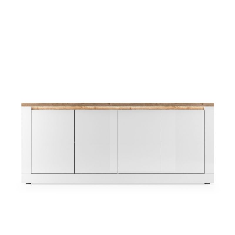 Buffet 4 portes CRONOS BLANC CADIZ avec LED inclus
