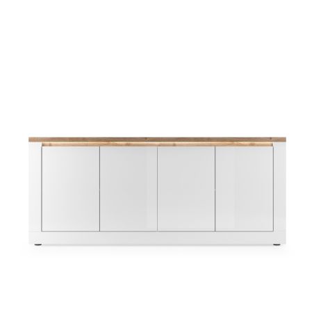 Buffet 4 portes CRONOS BLANC CADIZ avec LED inclus