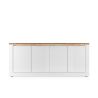 Buffet 4 portes CRONOS BLANC CADIZ avec LED inclus