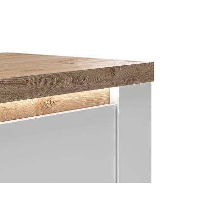 Buffet 4 portes CRONOS BLANC CADIZ avec LED inclus