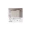 Armoire SCOTT 175 cm en bgris métallique avec 2 portes coulissantes et miroir partiel