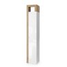 Colonne 1 porte BURGA hauteur 188 cm pour salle de bain en blanc brillant et décor chene cadiz