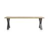 Metalox, table 270 x 100 cm - plateau droit - pieds x métal - Henders and Hazel