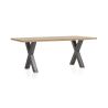 Metalox, table 270 x 100 cm - plateau droit - pieds x métal - Henders and Hazel