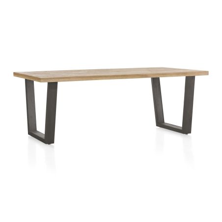 Metalox, table 270 x 100 cm - plateau droit - pieds v métal - Henders and Hazel