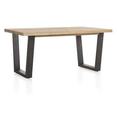 Metalox, table 170 x 100 cm - plateau droit - pieds v en métal - Henders and Hazel