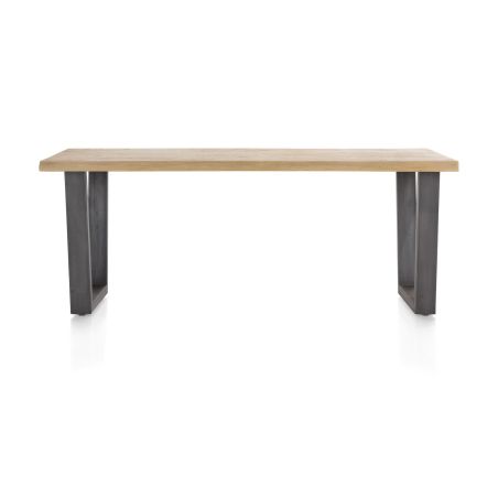 Metalox, table 200 x 100 cm - plateau droit - pieds v en métal - Henders and Hazel