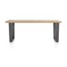 Metalox, table 200 x 100 cm - plateau droit - pieds v en métal - Henders and Hazel