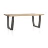 Metalox, table 200 x 100 cm - plateau droit - pieds v en métal - Henders and Hazel