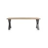 Metalox, table 230 x 100 cm - plateau droit - pieds X en métal - Henders and Hazel