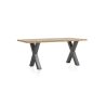 Metalox, table 230 x 100 cm - plateau droit - pieds X en métal - Henders and Hazel