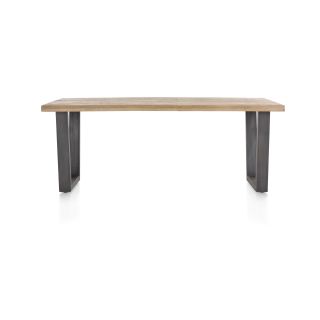 Metalox, table 230 x 100 cm - plateau droit - pieds V en métal - Henders and Hazel