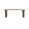 Metalox, table 230 x 100 cm - plateau droit - pieds V en métal et bois - Henders and Hazel