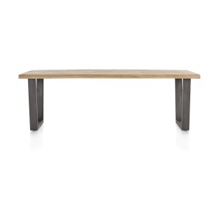 Metalox, table 250 x 100 cm - plateau droit - pieds V en métal - Henders and Hazel