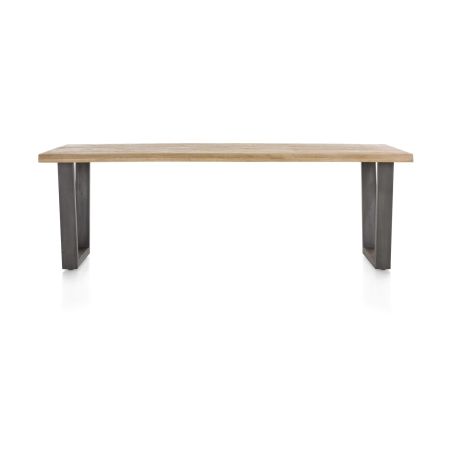 Metalox, table 250 x 100 cm - plateau droit - pieds V en métal - Henders and Hazel