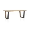 Metalox, table 250 x 100 cm - plateau droit - pieds V en métal et bois - Henders and Hazel
