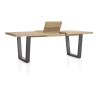 Metalox, table à rallonge 160 (+ 50) x 100 cm - plateau droit - pieds V en métal - Henders and Hazel