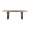 Metalox, table à rallonge 160 (+ 50) x 100 cm - plateau droit - pieds V en métal - Henders and Hazel