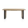 Metalox, table à rallonge 160 (+ 50) x 100 cm - plateau droit - pieds V en métal et bois - Henders and Hazel