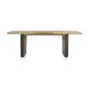 Metalox, table à rallonge 160 (+ 50) x 100 cm - plateau droit - pieds V en métal et bois - Henders and Hazel
