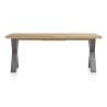Metalox, table à rallonge 190 (+ 50) x 100 cm - plateau droit - pieds X en métal - Henders and Hazel