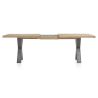 Metalox, table à rallonge 190 (+ 50) x 100 cm - plateau droit - pieds X en métal - Henders and Hazel