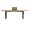 Metalox, table à rallonge 190 (+ 50) x 100 cm - plateau droit - pieds X en métal - Henders and Hazel