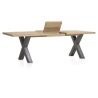 Metalox, table à rallonge 190 (+ 50) x 100 cm - plateau droit - pieds X en métal - Henders and Hazel