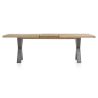 Metalox, table à rallonge 190 (+ 50) x 100 cm - plateau droit - pieds X en métal - Henders and Hazel