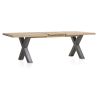 Metalox, table à rallonge 190 (+ 50) x 100 cm - plateau droit - pieds X en métal - Henders and Hazel