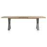 Metalox, table à rallonge 190 (+ 50) x 100 cm - plateau droit - pieds X en métal - Henders and Hazel